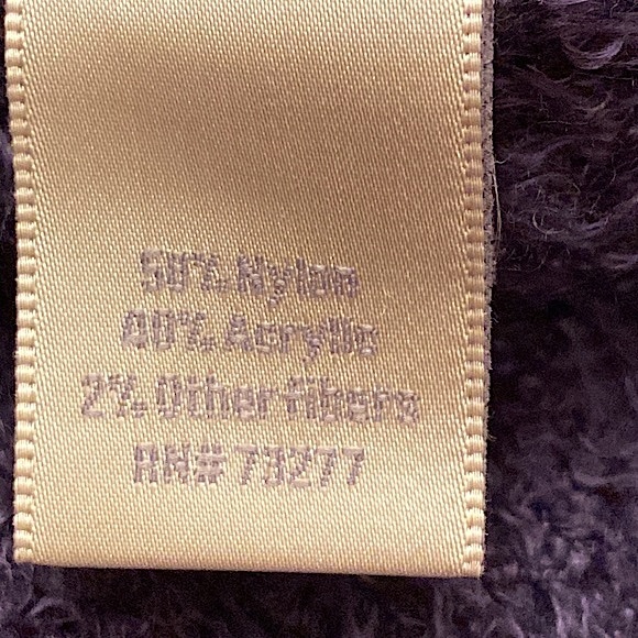 LC Lauren Conrad Blue Silver LOVE Super Soft Fuzzy Long Sleeve Casual Sweater L - Picture 9 of 10